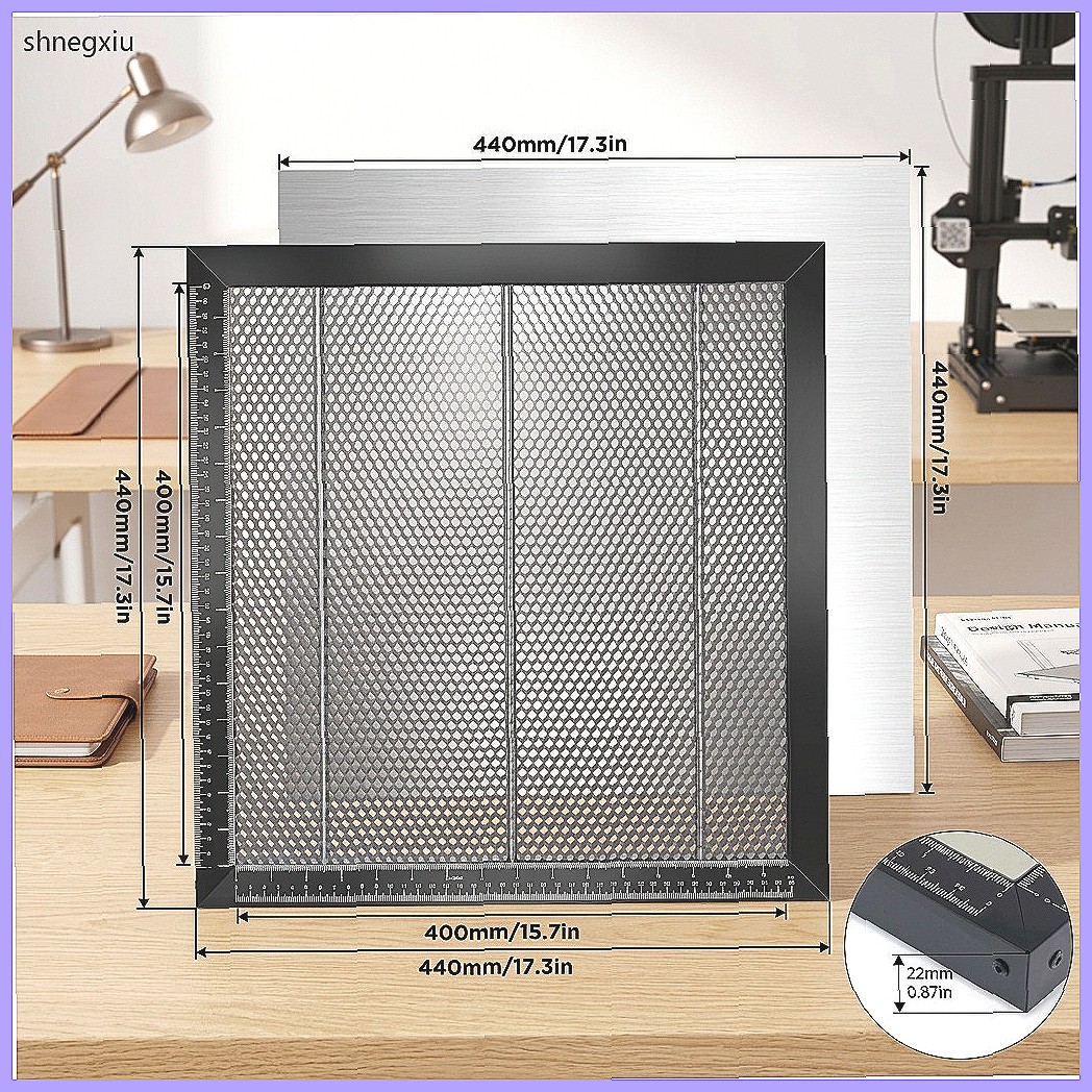 Honeycomb Laser Bed - Honingraatlaserbed 440x440mm, aluminium gaaspaneel voor lasergraveermachine